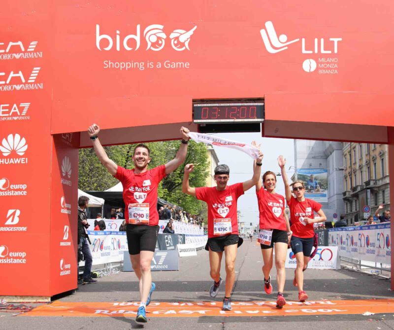Bidoo e Lilt corrono alla Milano Marathon per solidarietà